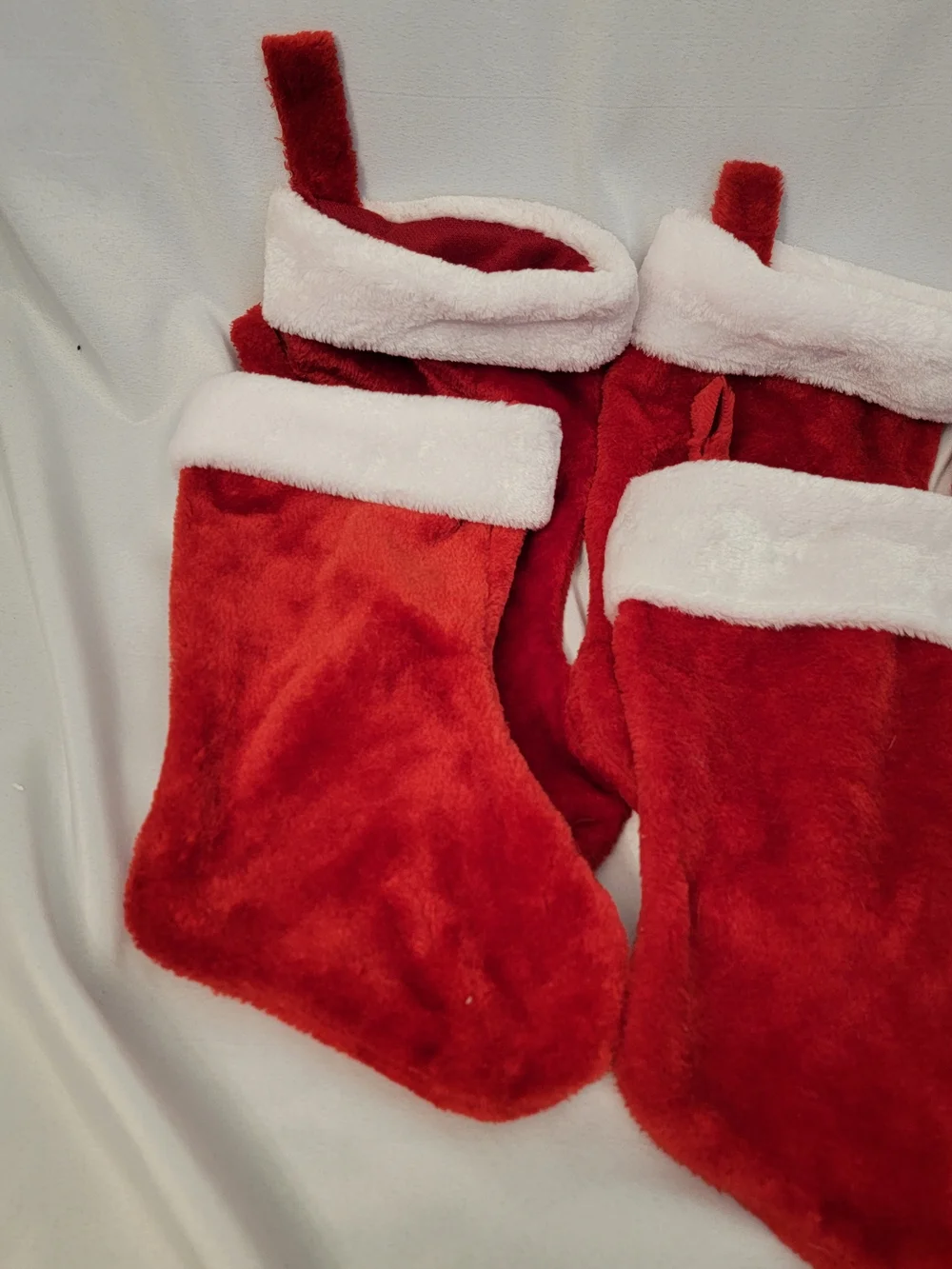 Classic Red and White Christmas Stockings Set - 6